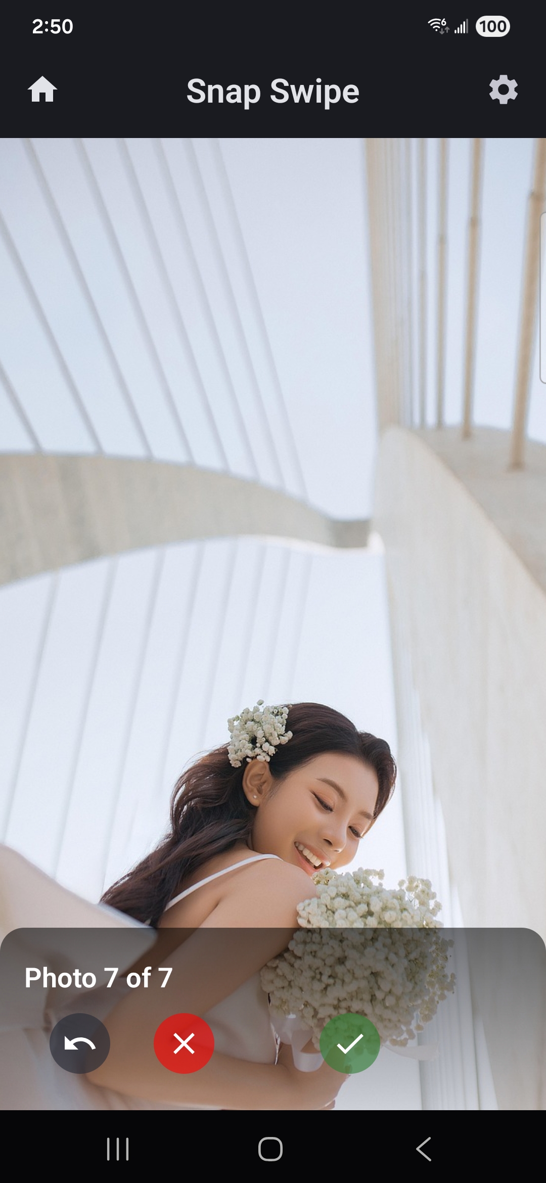 Snap Swipe main swipe screen preview